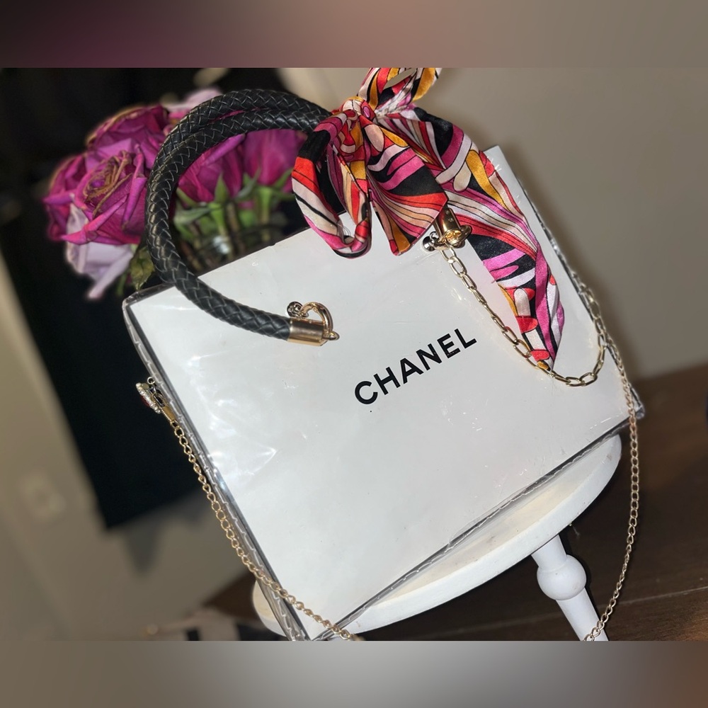 Upcycled PVC Designer Shopping Bag
